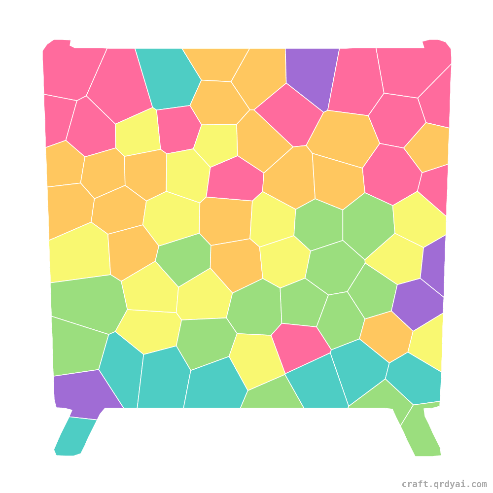 Abacus mosaic sticker template — finished art