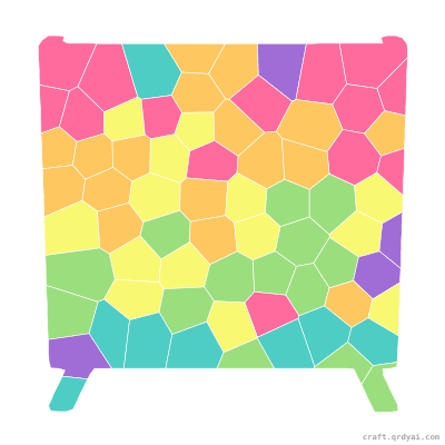 Abacus mosaic sticker template — finished art preview