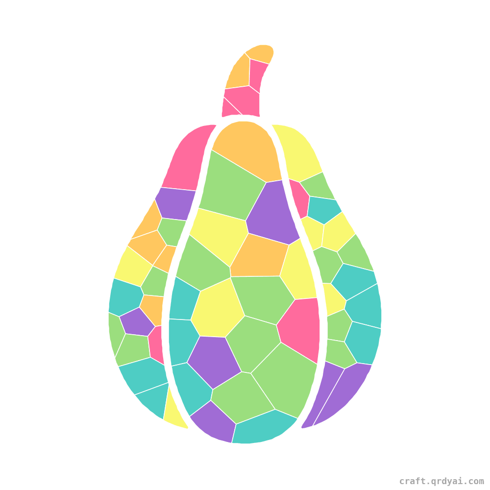Acorn Squash mosaic sticker template — finished art