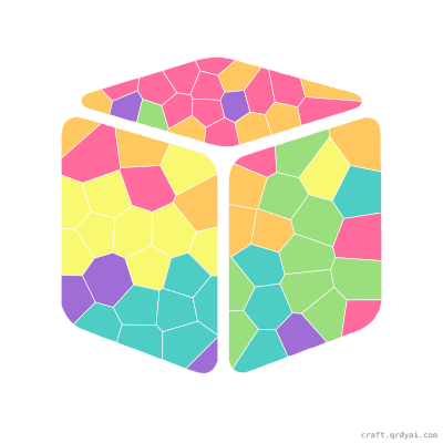 Alphabet Block mosaic sticker template — finished art preview