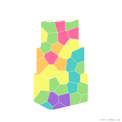 Alphabet Blocks mosaic sticker template — finished art preview