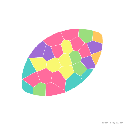 American Football mosaic sticker template — finished art preview