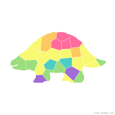 Ankylosaurus mosaic sticker template — finished art preview