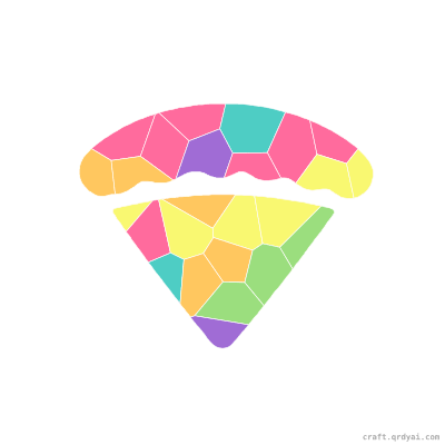 Apple Pie mosaic sticker template — finished art preview