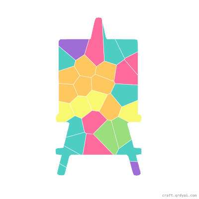 Art Easel mosaic sticker template — finished art preview