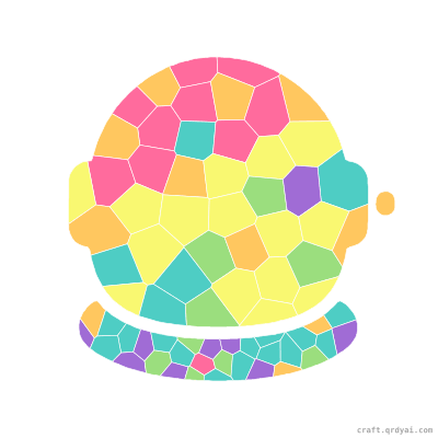 Astronaut Helmet mosaic sticker template — finished art preview