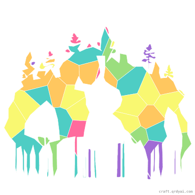 Autumn Forest mosaic sticker template — finished art preview