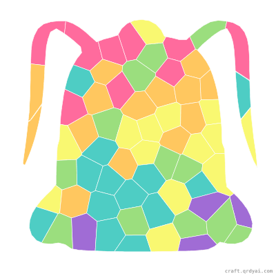 Backpack mosaic sticker template — finished art preview