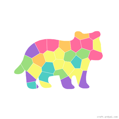 Badger mosaic sticker template — finished art preview