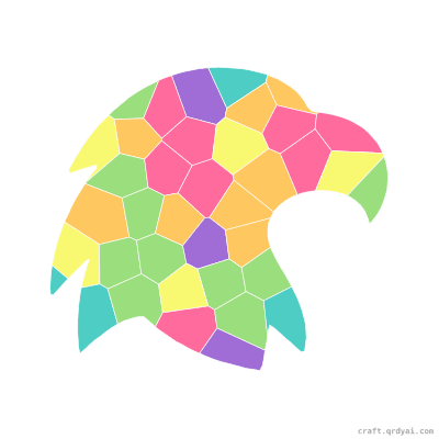 Bald Eagle mosaic sticker template — finished art preview