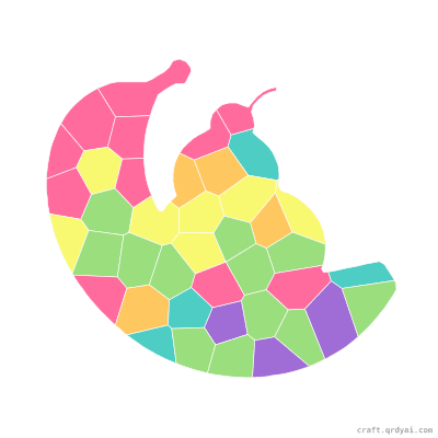 Banana Split mosaic sticker template — finished art preview