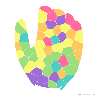 Baseball Glove mosaic sticker template — finished art preview