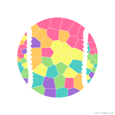 Baseball mosaic sticker template — finished art preview