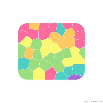 Bento Box mosaic sticker template — finished art preview