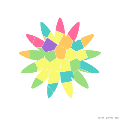 Black-Eyed Susan mosaic sticker template — finished art preview