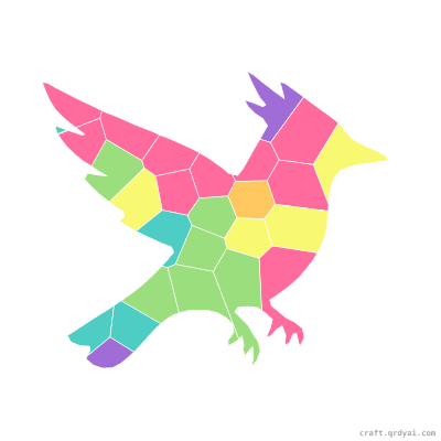 Blue Jay mosaic sticker template — finished art preview