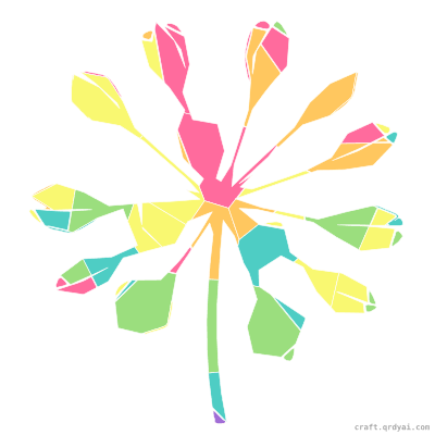 Bluebonnet mosaic sticker template — finished art preview
