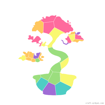 Bonsai Tree mosaic sticker template — finished art preview