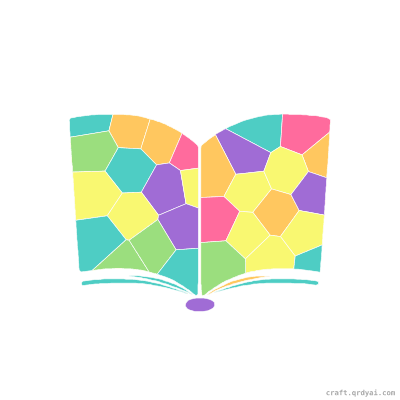 Book mosaic sticker template — finished art preview