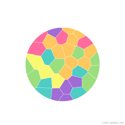 Bowling Ball mosaic sticker template — finished art preview