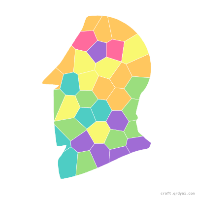 Brave Knight mosaic sticker template — finished art preview