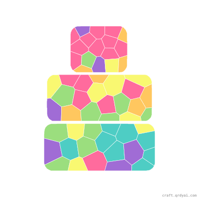 Building Blocks mosaic sticker template — finished art preview