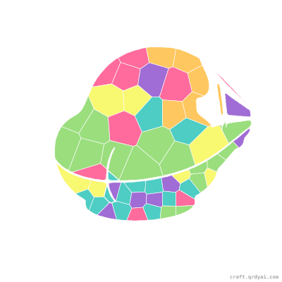 Bullet Train mosaic sticker template — finished art preview