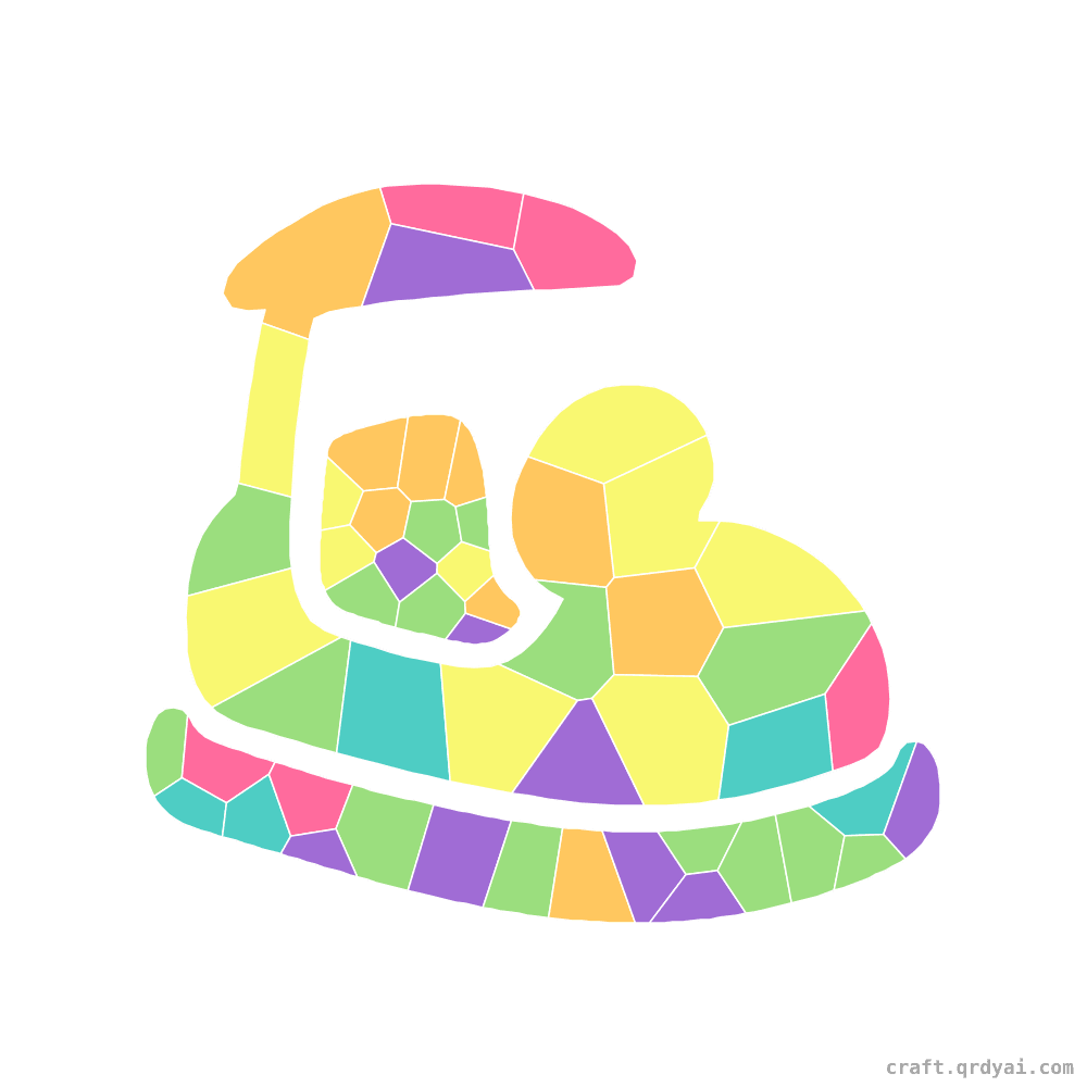 Bumper Car mosaic sticker template — finished art