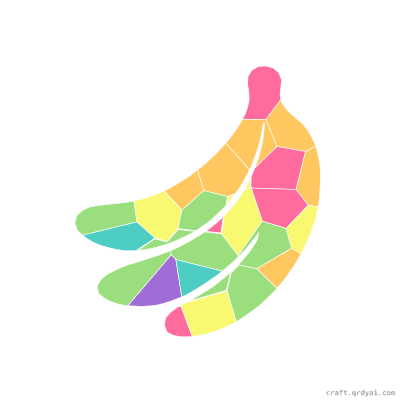 Bunch of Bananas mosaic sticker template — finished art preview