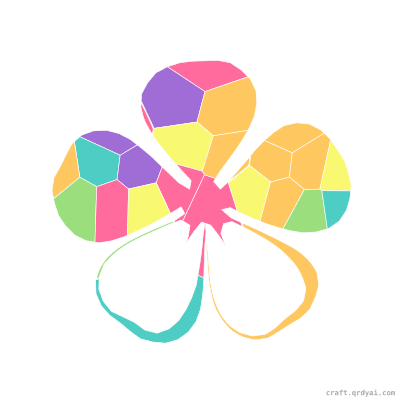 Buttercup mosaic sticker template — finished art preview