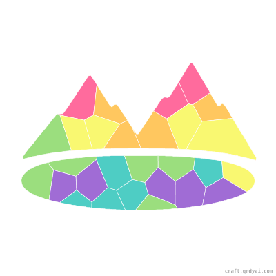 Calm Lake mosaic sticker template — finished art preview