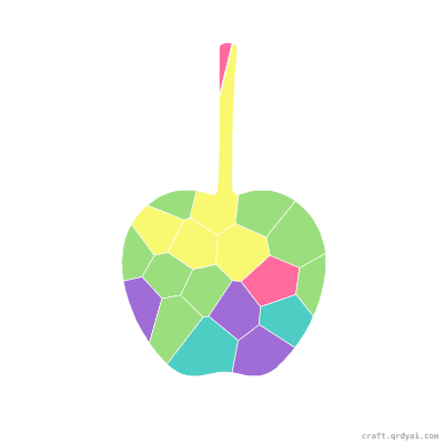 Candy Apple mosaic sticker template — finished art preview