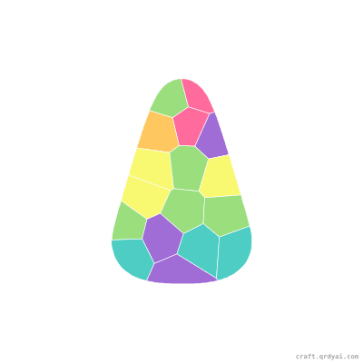 Candy Corn mosaic sticker template — finished art preview