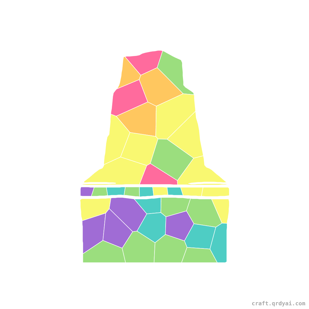 Canyon mosaic sticker template — finished art