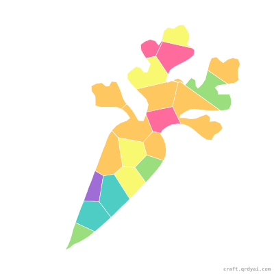 Carrot mosaic sticker template — finished art preview