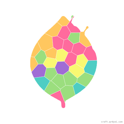 Caterpillar mosaic sticker template — finished art preview