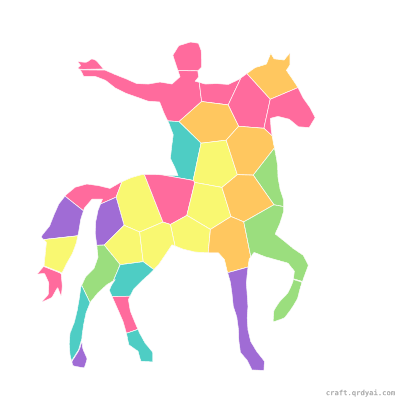 Centaur mosaic sticker template — finished art preview