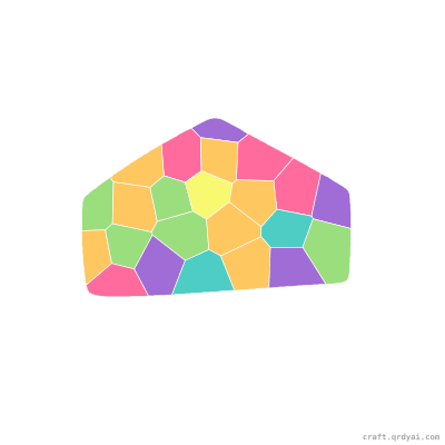 Cheese Wedge mosaic sticker template — finished art preview