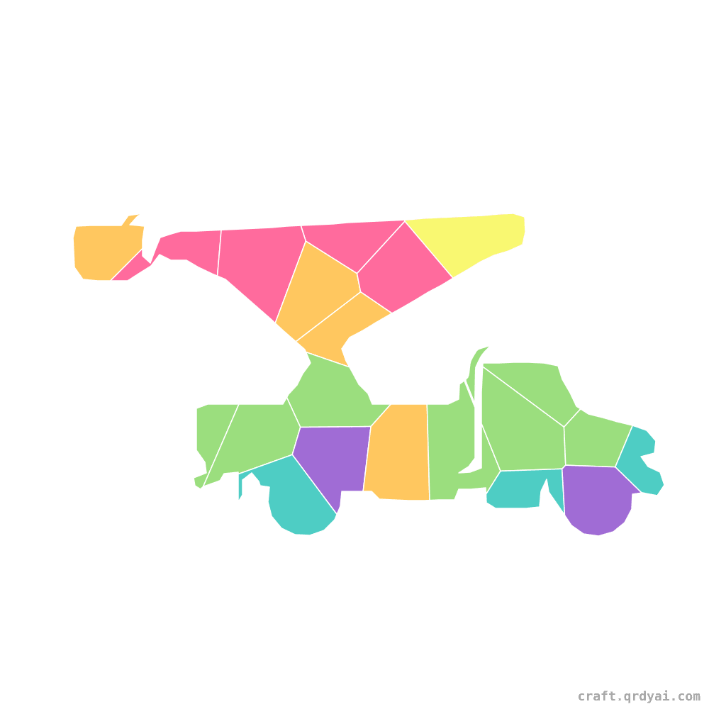 Cherry Picker Truck mosaic sticker template — finished art