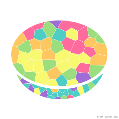 Cherry Pie mosaic sticker template — finished art preview