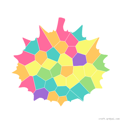 Chestnut mosaic sticker template — finished art preview