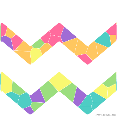 Chevron Stripes mosaic sticker template — finished art preview