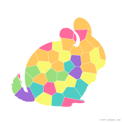 Chinchilla mosaic sticker template — finished art preview