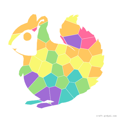 Chipmunk mosaic sticker template — finished art preview
