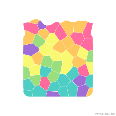 Chocolate Bar mosaic sticker template — finished art preview