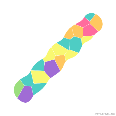 Churro mosaic sticker template — finished art preview