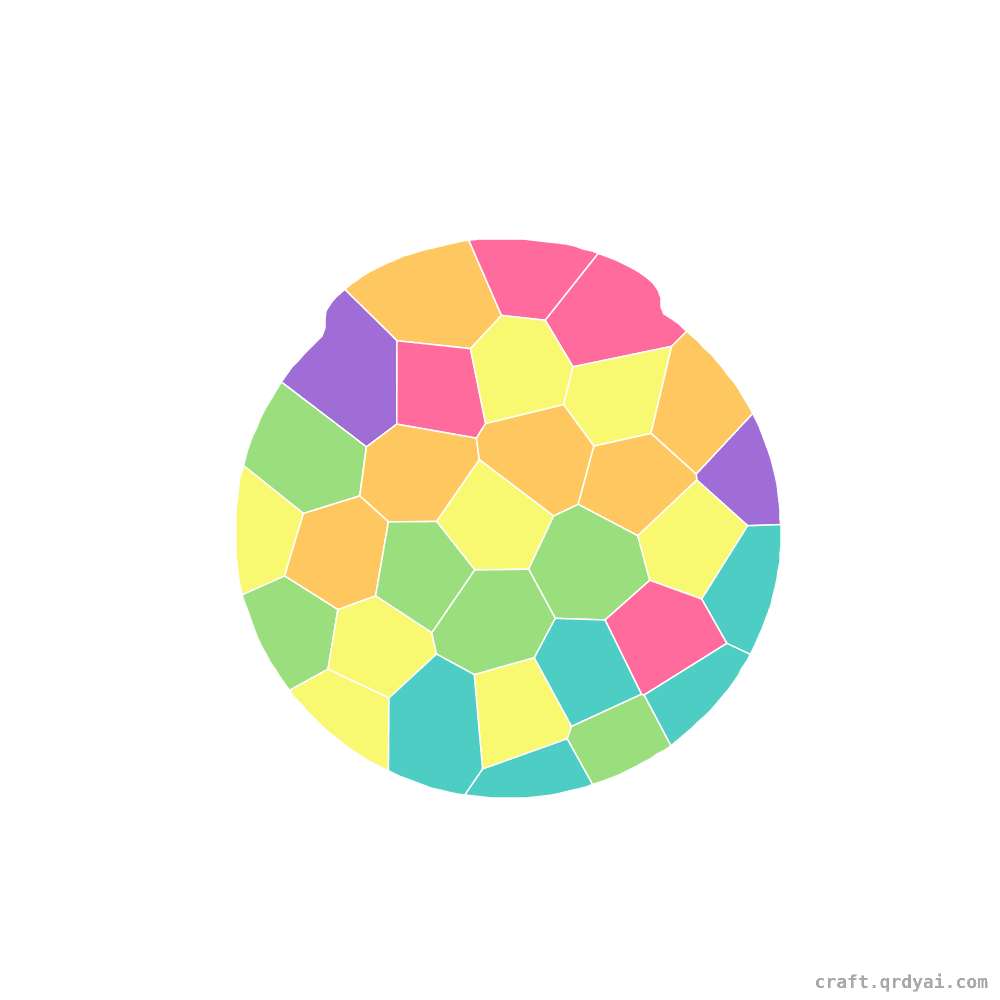 Cinnamon Roll mosaic sticker template — finished art