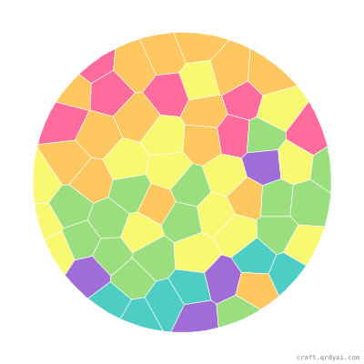 Circle mosaic sticker template — finished art preview