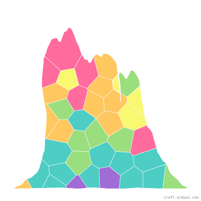 Cliff mosaic sticker template — finished art preview