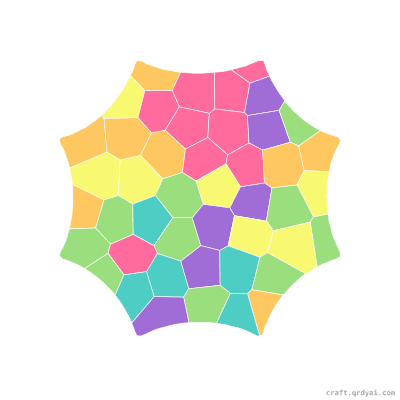 Cobweb mosaic sticker template — finished art preview